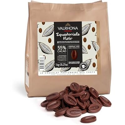 Valrhona - Equatoriale 55% - 1kg - Chocolat de couverture noir - Publicité Valrhona - Equatoriale 55% - 1kg - Chocolat de couverture noir - Publicité