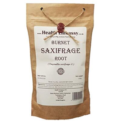 HEALTH EMBASSY Racine de Petit Boucage Tisane Pimpinella Saxifraga L Burnet Saxifrage Root (100g) - Publicité HEALTH EMBASSY Racine de Petit Boucage Tisane Pimpinella Saxifraga L Burnet Saxifrage Root (100g) - Publicité