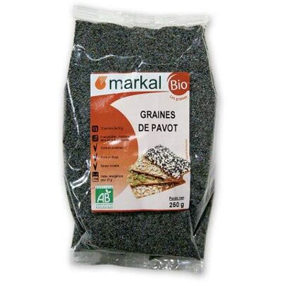 Markal Graines de Pavot Bio 250g - Publicité Markal Graines de Pavot Bio 250g - Publicité
