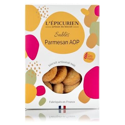 L'épicurien Biscuit Apéritif Sablés au Parmesan AOP (sans gluten) 120 g - Publicité L'épicurien Biscuit Apéritif Sablés au Parmesan AOP (sans gluten) 120 g - Publicité