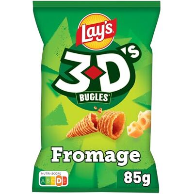 Lay's Bénénuts 3D'S Bugles, Goût Fromage, 85 g - Publicité Lay's Bénénuts 3D'S Bugles, Goût Fromage, 85 g - Publicité