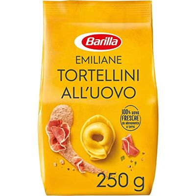 Barilla Emiliane Tortellini Prosciutto Crudo Œuf de pâtes séchées au jambon Gr.250 - Publicité Barilla Emiliane Tortellini Prosciutto Crudo Œuf de pâtes séchées au jambon Gr.250 - Publicité