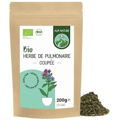 Alpi Nature Pulmonaire Tisane BIO 200g, bio Pulmonaire Officinale Séchée et Coupée, Thé en Vrac - Publicité Alpi Nature Pulmonaire Tisane BIO 200g, bio Pulmonaire Officinale Séchée et Coupée, Thé en Vrac - Publicité