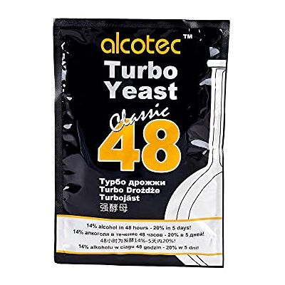Alcotec Turbo Levure Turbo Classic 48h 130g Levure de Fermentation Moût Sucré - Publicité Alcotec Turbo Levure Turbo Classic 48h 130g Levure de Fermentation Moût Sucré - Publicité