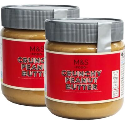 Marks & Spencer M & S Beurre de cacahuète Crunchy 340 g Lot de 2 - Publicité Marks & Spencer M & S Beurre de cacahuète Crunchy 340 g Lot de 2 - Publicité