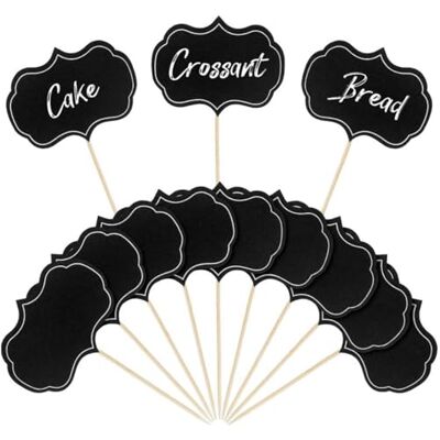 DONGKER Étiquettes Alimentaires pour Buffet de Fête,56 Pièces Drapeaux de Cure-dents Vierges,Bâtonnets de Cocktail pour Buffets,pour L'écrire sur les Étiquettes de Fromage,Garniture de Cupcake - Publicité DONGKER Étiquettes Alimentaires pour Buffet de Fête,56 Pièces Drapeaux de Cure-dents Vierges,Bâtonnets de Cocktail pour Buffets,pour L'écrire sur les Étiquettes de Fromage,Garniture de Cupcake - Publicité