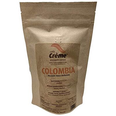 CAFFÈ CRÈME Marque 100% Arabica grains de café COLOMBIA Finca Bellavista Filtre Torréfaction 250 g - Publicité CAFFÈ CRÈME Marque 100% Arabica grains de café COLOMBIA Finca Bellavista Filtre Torréfaction 250 g - Publicité