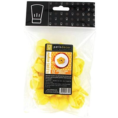 PATISDECOR Petites Roses Jaune Azyme/12 21 g - Publicité PATISDECOR Petites Roses Jaune Azyme/12 21 g - Publicité