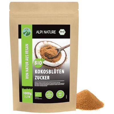 Alpi Nature Sucre de Coco BIO non Raffiné 1kg, Sucre Fleur de Coco bio non Raffiné pour la Pâtisserie - Publicité Alpi Nature Sucre de Coco BIO non Raffiné 1kg, Sucre Fleur de Coco bio non Raffiné pour la Pâtisserie - Publicité