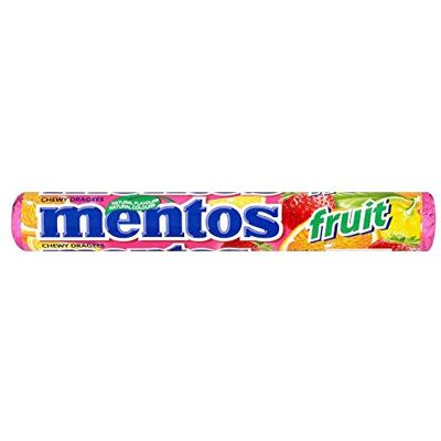 MENTOS Rouleau fruit lot de 6 rouleaux de 38 g - Publicité MENTOS Rouleau fruit lot de 6 rouleaux de 38 g - Publicité