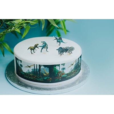 Top That Feuille de décoration comestible avec motif dinosaure jurassique – Parfait pour décorer de grands gâteaux – Facile à utiliser - Publicité Top That Feuille de décoration comestible avec motif dinosaure jurassique – Parfait pour décorer de grands gâteaux – Facile à utiliser - Publicité