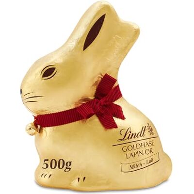 Lindt Moulage LAPIN OR Chocolat au Lait Idéal pour Pâques, 500g - Publicité Lindt Moulage LAPIN OR Chocolat au Lait Idéal pour Pâques, 500g - Publicité