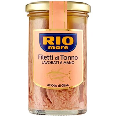 Rio Filetti di Tonno Lot de 3 filets de thon fabriqués à la main à l'huile d'olive 250 g - Publicité Rio Filetti di Tonno Lot de 3 filets de thon fabriqués à la main à l'huile d'olive 250 g - Publicité