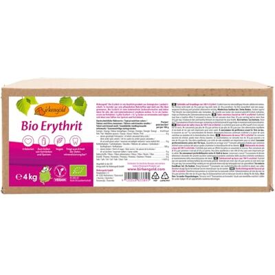 Birkengold Bio Erythritol, 4kg issu de l'agriculture biologique substitut de sucre sans calories l'érythritol a le même goût que le sucre végétalien bon pour les dents indice glycémique 0 - Publicité Birkengold Bio Erythritol, 4kg issu de l'agriculture biologique substitut de sucre sans calories l'érythritol a le même goût que le sucre végétalien bon pour les dents indice glycémique 0 - Publicité
