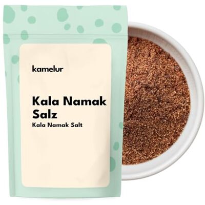 Kamelur 1kg de sel Kala Namak original fin sel gemme de haute qualité en provenance d'Inde, une épice parfaite pour le remplacement des ovules dans un emballage biodégradable - Publicité Kamelur 1kg de sel Kala Namak original fin sel gemme de haute qualité en provenance d'Inde, une épice parfaite pour le remplacement des ovules dans un emballage biodégradable - Publicité