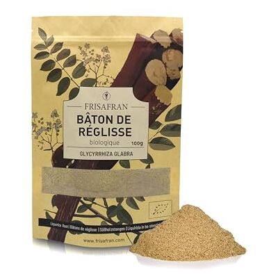 FRISAFRAN Bâton de Réglisse POUDRE 100g Biologique Directement Du Producteur Cultivé Navarre reglisse Bâton-Reglisse en poudre Bonbon-Reglisse Bonbons - Publicité FRISAFRAN Bâton de Réglisse POUDRE 100g Biologique Directement Du Producteur Cultivé Navarre reglisse Bâton-Reglisse en poudre Bonbon-Reglisse Bonbons - Publicité