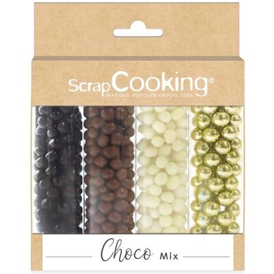ScrapCooking Mix Billes Choco & Or Assortiment 3 Chocolats & Billes Sucrées Dorées Perles Sprinkles Décorations Alimentaires Pâtisserie, Gâteaux Noël, Anniversaires 7462 - Publicité ScrapCooking Mix Billes Choco & Or Assortiment 3 Chocolats & Billes Sucrées Dorées Perles Sprinkles Décorations Alimentaires Pâtisserie, Gâteaux Noël, Anniversaires 7462 - Publicité