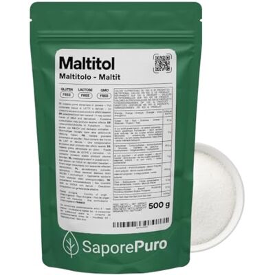 SaporePuro MALTITOL en poudre 500 gr édulcorant naturel, substitut du sucre faible en calories, idéal pour les boissons sucrées et les recettes keto sans sucre - Publicité SaporePuro MALTITOL en poudre 500 gr édulcorant naturel, substitut du sucre faible en calories, idéal pour les boissons sucrées et les recettes keto sans sucre - Publicité