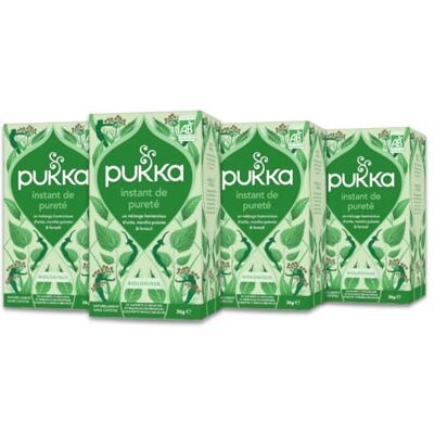 Pukka , Infusion Bio Instant de Pureté, Infusion Biologique et Ayurvédique,100% des Ingrédients Issus du Commerce Equitable,80 Sachets, Lot de 4x20 sachets - Publicité Pukka , Infusion Bio Instant de Pureté, Infusion Biologique et Ayurvédique,100% des Ingrédients Issus du Commerce Equitable,80 Sachets, Lot de 4x20 sachets - Publicité