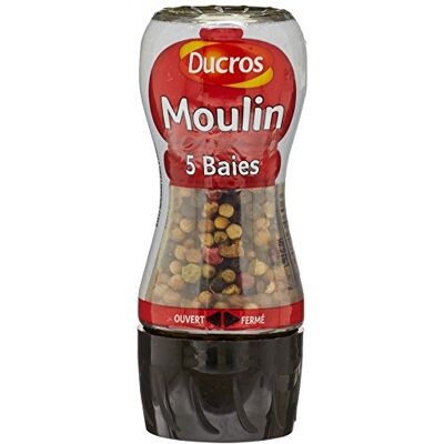 DUCROS Moulin Poivre à 5 Baies 24 g Lot de 3 - Publicité DUCROS Moulin Poivre à 5 Baies 24 g Lot de 3 - Publicité