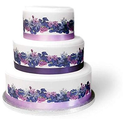 Top That Feuille de décoration comestible Violet lilas Motif fleurs violettes Parfait pour les grands gâteaux Facile à utiliser - Publicité Top That Feuille de décoration comestible Violet lilas Motif fleurs violettes Parfait pour les grands gâteaux Facile à utiliser - Publicité