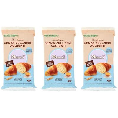 Bauli Cornetti Croissant Semplice Senza Zuccheri Aggiunti con Lievito Madre Croissant Sans sucre ajouté au levain Lot de 185 g, chaque paquet contient 5 croissants de 37 g - Publicité Bauli Cornetti Croissant Semplice Senza Zuccheri Aggiunti con Lievito Madre Croissant Sans sucre ajouté au levain Lot de 185 g, chaque paquet contient 5 croissants de 37 g - Publicité