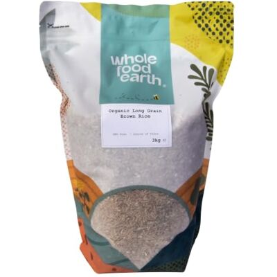 Wholefood Earth Riz Complet Bio 3 kg Grains Courts Brun, Sans OGM - Publicité Wholefood Earth Riz Complet Bio 3 kg Grains Courts Brun, Sans OGM - Publicité