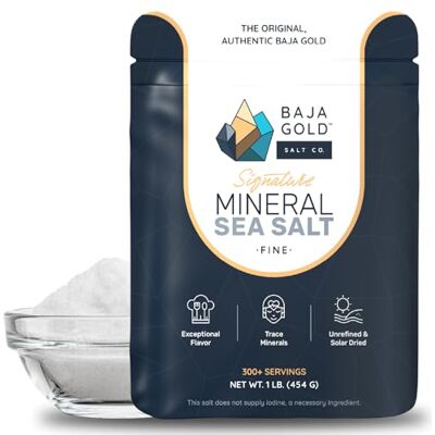 Baja Gold Salt Co. - Baja Gold - Fine Grind - Sea Salt - Publicité Baja Gold Salt Co. - Baja Gold - Fine Grind - Sea Salt - Publicité