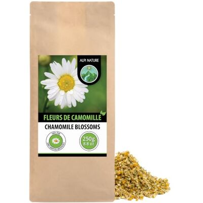 Alpi Nature Camomille Infusion 250g, Fleurs de Camomille Séchées, Qualité Supérieure, Thé en Vrac - Publicité Alpi Nature Camomille Infusion 250g, Fleurs de Camomille Séchées, Qualité Supérieure, Thé en Vrac - Publicité