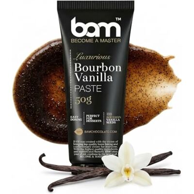 BAM Pâte de Vanille Bourbon Madagascar – Extrait de Vanille Naturel Sans Alcool et Sans Gluten – Avec Graines de Vanille – Tube de 50g - Publicité BAM Pâte de Vanille Bourbon Madagascar – Extrait de Vanille Naturel Sans Alcool et Sans Gluten – Avec Graines de Vanille – Tube de 50g - Publicité