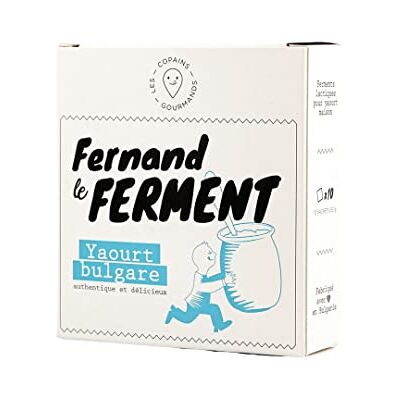 Les Copains Gourmands FERNAND LE FERMENT ferments lactiques pour yaourt bulgare maison, spécial yaourtière, fabriqué en Bulgarie (Bulgare (10 sachets)) - Publicité Les Copains Gourmands FERNAND LE FERMENT ferments lactiques pour yaourt bulgare maison, spécial yaourtière, fabriqué en Bulgarie (Bulgare (10 sachets)) - Publicité