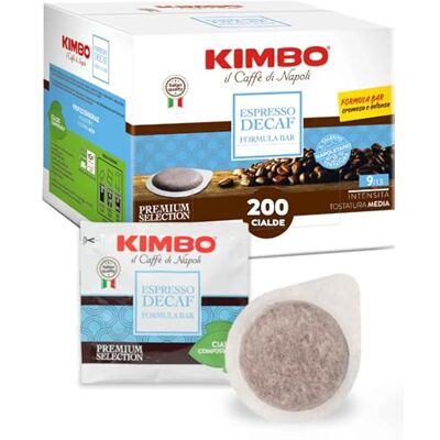 Kimbo Espresso décaféiné 200 capsules ESE 44 mm avec pur café torréfié en Italie - Publicité Kimbo Espresso décaféiné 200 capsules ESE 44 mm avec pur café torréfié en Italie - Publicité