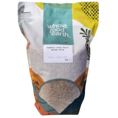 Wholefood Earth Riz complet bio à grains longs, 3 kg Sans OGM Source de fibres Végan Issu de l'agriculture biologique contrôlée - Publicité Wholefood Earth Riz complet bio à grains longs, 3 kg Sans OGM Source de fibres Végan Issu de l'agriculture biologique contrôlée - Publicité