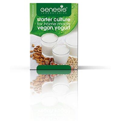 Genesis LABORATORIES Culture de départ végétalienne pour le yaourt maison végétalien 10 sachets pour 10l de produit - Publicité Genesis LABORATORIES Culture de départ végétalienne pour le yaourt maison végétalien 10 sachets pour 10l de produit - Publicité