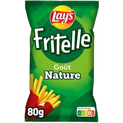 AUCHAN Lot de 3 unités *** LAY'S Frites nature Fritelle 80g - Publicité AUCHAN Lot de 3 unités *** LAY'S Frites nature Fritelle 80g - Publicité