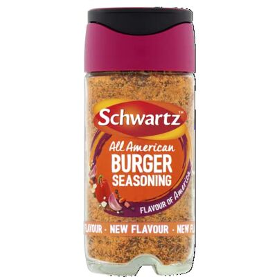 Schwartz Assaisonnement pour hamburger américain 52 g - Publicité Schwartz Assaisonnement pour hamburger américain 52 g - Publicité