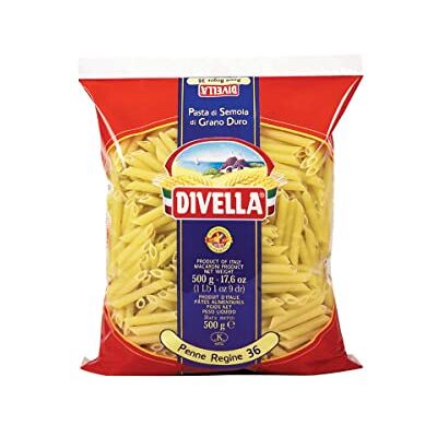 Divella penne regine 36 Temps de cuisson 8 minutes500 grammes Made in Italy - Publicité Divella penne regine 36 Temps de cuisson 8 minutes500 grammes Made in Italy - Publicité
