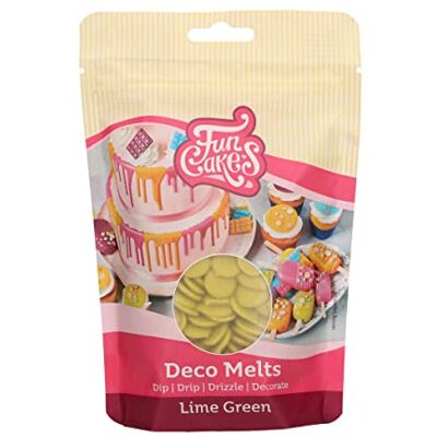 FunCakes Deco Melts Limettengrün Trempez, coulez, arrosez et décorez ! Faire fondre brièvement au micro-ondes ou au bain-marie , 250 g - Publicité FunCakes Deco Melts Limettengrün Trempez, coulez, arrosez et décorez ! Faire fondre brièvement au micro-ondes ou au bain-marie , 250 g - Publicité