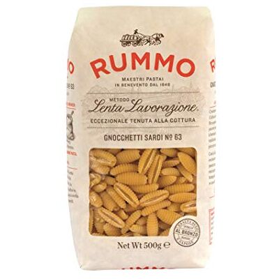 Rummo Gnocchetti Sardi n.63 Bronze Dessiné 16 Paquets de 500 g - Publicité Rummo Gnocchetti Sardi n.63 Bronze Dessiné 16 Paquets de 500 g - Publicité