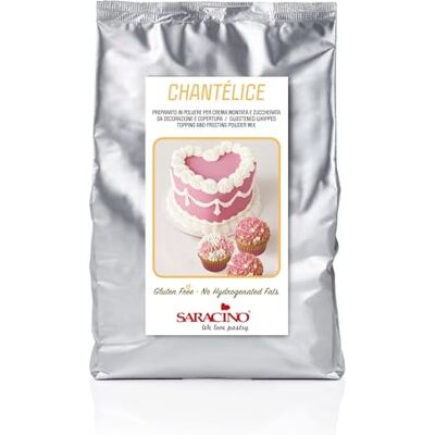 SARACINO We love pastry CHANTÉLICE Préparé en poudre de 500 g pour crème fouettée douce et stable Idéal pour la couverture, la garniture et les décorations sucrées - Publicité SARACINO We love pastry CHANTÉLICE Préparé en poudre de 500 g pour crème fouettée douce et stable Idéal pour la couverture, la garniture et les décorations sucrées - Publicité