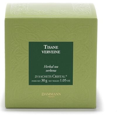Dammann Frères Verveine Boîtes 25 sachets Cristal / Les Tisanes - Publicité Dammann Frères Verveine Boîtes 25 sachets Cristal / Les Tisanes - Publicité