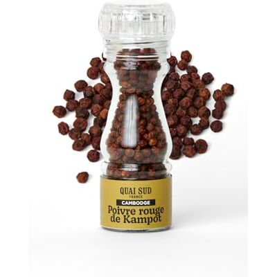 QUAI SUD Poivre Rouge de Kampot – Saveur Fruitée, Gourmande & Intensément Aromatique Idéal pour Viandes Grillées, Volailles, Poissons & Plats Végétariens 60g Moulin Rechargeable - Publicité QUAI SUD Poivre Rouge de Kampot – Saveur Fruitée, Gourmande & Intensément Aromatique Idéal pour Viandes Grillées, Volailles, Poissons & Plats Végétariens 60g Moulin Rechargeable - Publicité