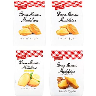 Bonne Maman Madeleines au chocolat citron et aux myrtilles (mélange de 175-210 g, lot de 4) - Publicité Bonne Maman Madeleines au chocolat citron et aux myrtilles (mélange de 175-210 g, lot de 4) - Publicité