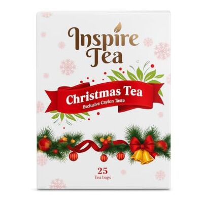 Inspire Tea Thé de Noël/Panier de Noël/Thé cadeau 2 g x 25 sachets de thé pyramidaux - Publicité Inspire Tea Thé de Noël/Panier de Noël/Thé cadeau 2 g x 25 sachets de thé pyramidaux - Publicité