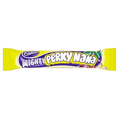 Cadbury Mighty Perky Nana Chocolate Bar (45g) - Publicité Cadbury Mighty Perky Nana Chocolate Bar (45g) - Publicité