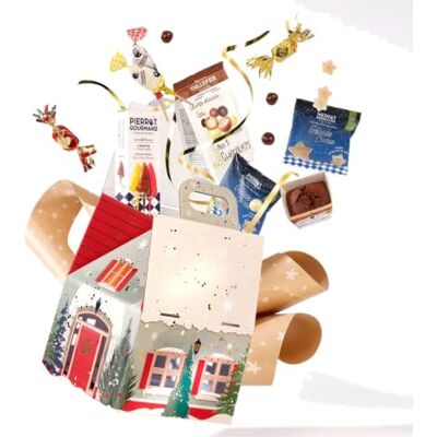 Cellier du Périgord Panier Gourmand Coffret Cadeau Enfants Coffret 7 pièces de douceurs pour enfants : sucettes, bonbons gélifiés, mini-cookies chocolat-caramel et billes de céréales - Publicité Cellier du Périgord Panier Gourmand Coffret Cadeau Enfants Coffret 7 pièces de douceurs pour enfants : sucettes, bonbons gélifiés, mini-cookies chocolat-caramel et billes de céréales - Publicité