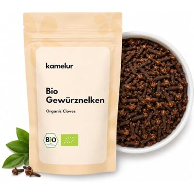 Kamelur 250g de clous de girofle BIO entiers clous de girofle biologiques aromatiques, sans additifs l'épice parfaite pour le pain d'épices dans un emballage biodégradable - Publicité Kamelur 250g de clous de girofle BIO entiers clous de girofle biologiques aromatiques, sans additifs l'épice parfaite pour le pain d'épices dans un emballage biodégradable - Publicité