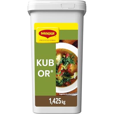 Maggi KUB OR PROFESSIONAL KUB OR Bouillon Déshydraté Boîte De 1,425kg Pour 95L - Publicité Maggi KUB OR PROFESSIONAL KUB OR Bouillon Déshydraté Boîte De 1,425kg Pour 95L - Publicité