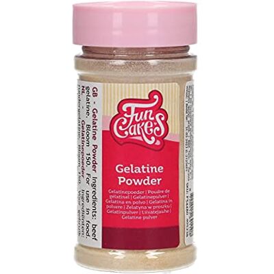 FunCakes Gelatine Powder Bovine Gelatine Bloom 150 Convient pour Lier les Crèmes les Mousses et les Puddings Halal 60 G - Publicité FunCakes Gelatine Powder Bovine Gelatine Bloom 150 Convient pour Lier les Crèmes les Mousses et les Puddings Halal 60 G - Publicité