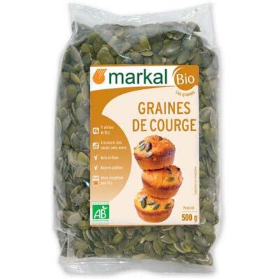 Markal Graines de courge Chine 500G Bio Le paquet de 500G - Publicité Markal Graines de courge Chine 500G Bio Le paquet de 500G - Publicité